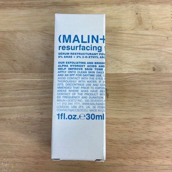 Malin + Goetz Resurfacing Face Serum Full Size 1 fl.oz 30 ml - Picture 2 of 5